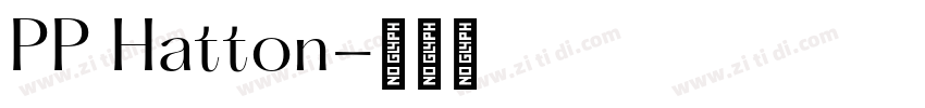 PP Hatton字体转换